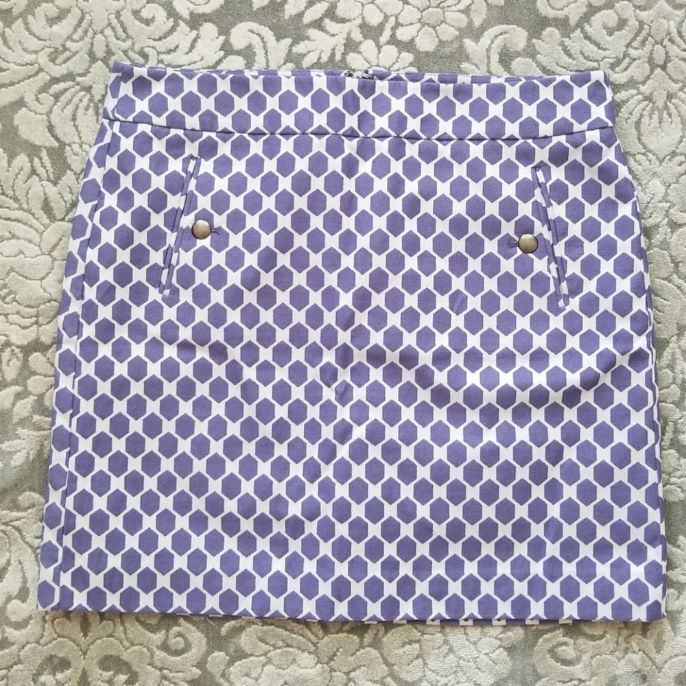 LOFT purple and silver skirt